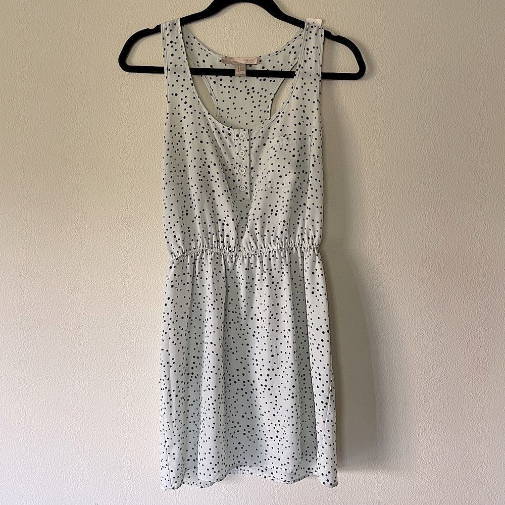 NWOT! Forever 21 (Contemporary) Light-Aqua with Black Sleeveless Dress. Size Sm.